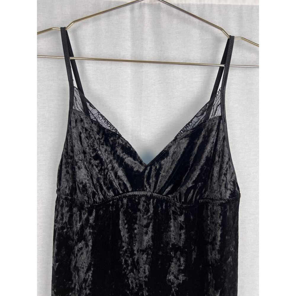 Babydoll Whimsigoth Slip Dress Black Velvet Mini Romantic Fairy Goth Dark Witchy